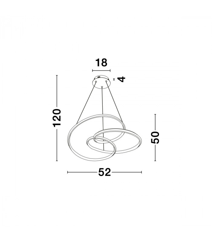 Menton Integrated LED Pendant Ceiling Light Sandy White Aluminium LED 43W 3013Lm 3000K-8