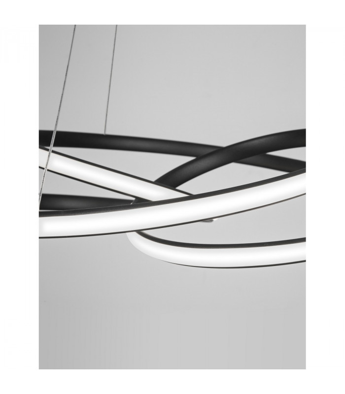 Menton Integrated LED Pendant Ceiling Light Sandy Black Aluminium LED 43W 3013Lm 3000K-3