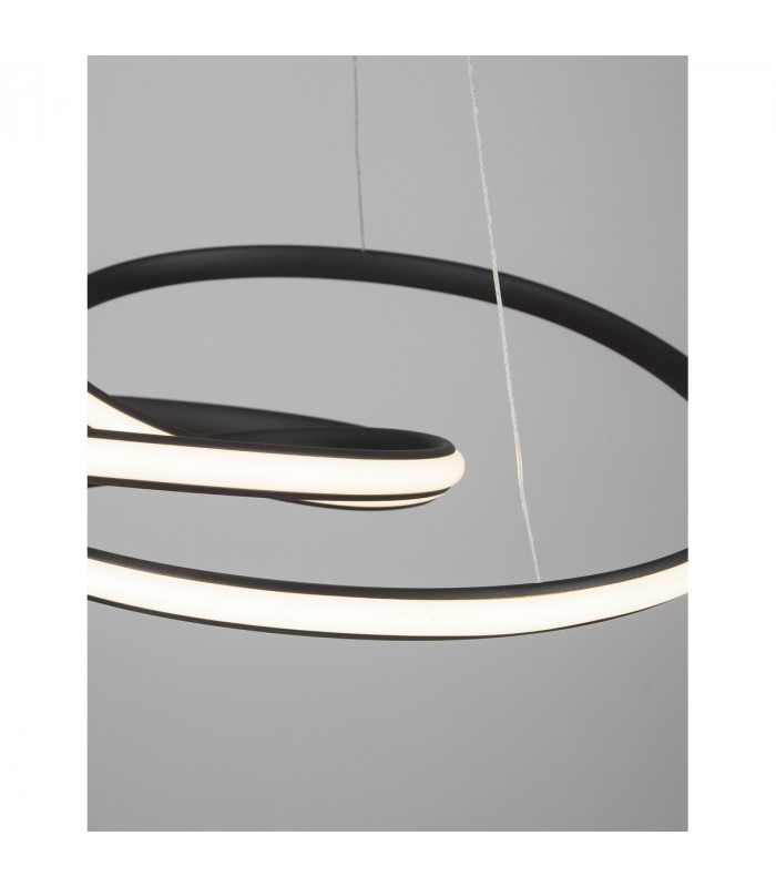 Menton Integrated LED Pendant Ceiling Light Sandy Black Aluminium LED 43W 3013Lm 3000K-4