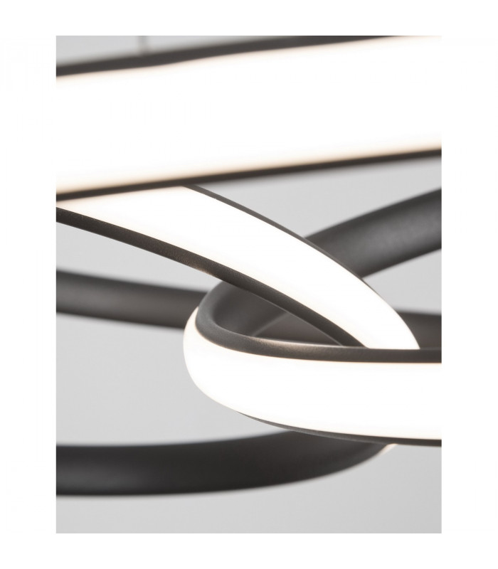 Menton Integrated LED Pendant Ceiling Light Sandy Black Aluminium LED 43W 3013Lm 3000K-5