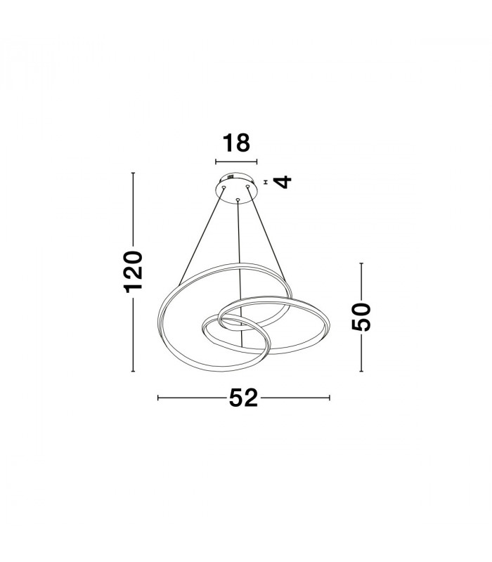 Menton Integrated LED Pendant Ceiling Light Sandy Coffee Aluminium LED 43W 3013Lm 3000K-10