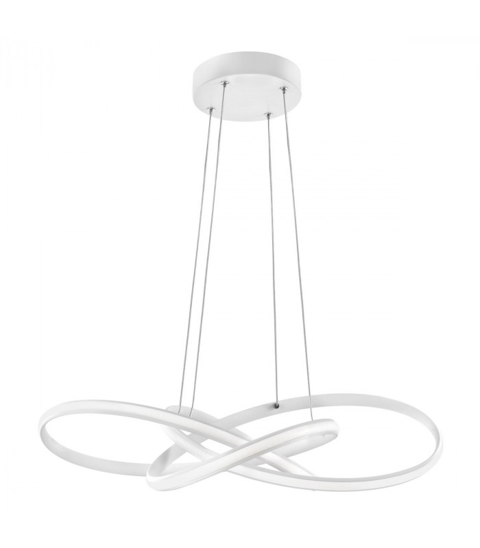 Treccia Integrated LED Pendant Ceiling Light White Aluminium LED 47W 2800Lm 3000K-1