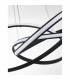 Treccia Integrated LED Pendant Ceiling Light Black Aluminium LED 47W 2800Lm 3000K-3