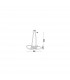 Treccia Integrated LED Pendant Ceiling Light Black Aluminium LED 47W 2800Lm 3000K-4