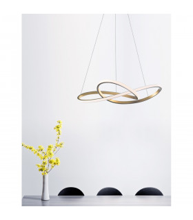 Fusion Integrated LED Pendant Ceiling Light Brass Gold Aluminium LED 53W 4081Lm 3000K-2