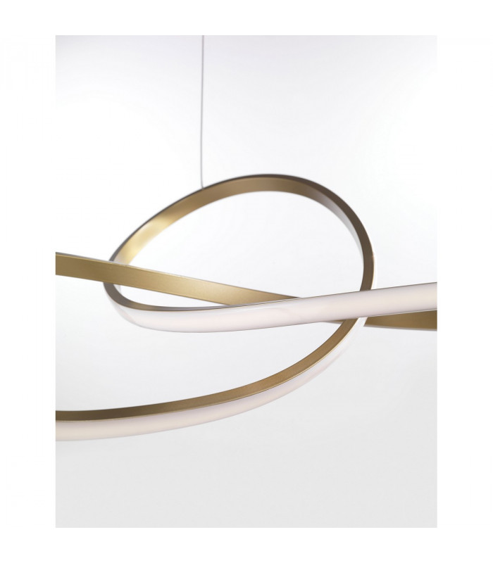 Fusion Integrated LED Pendant Ceiling Light Brass Gold Aluminium LED 53W 4081Lm 3000K-3