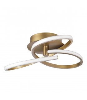 Fusion Integrated LED Semi Flush Light Brass Gold Aluminium LED 40W 3017Lm 3000K-1
