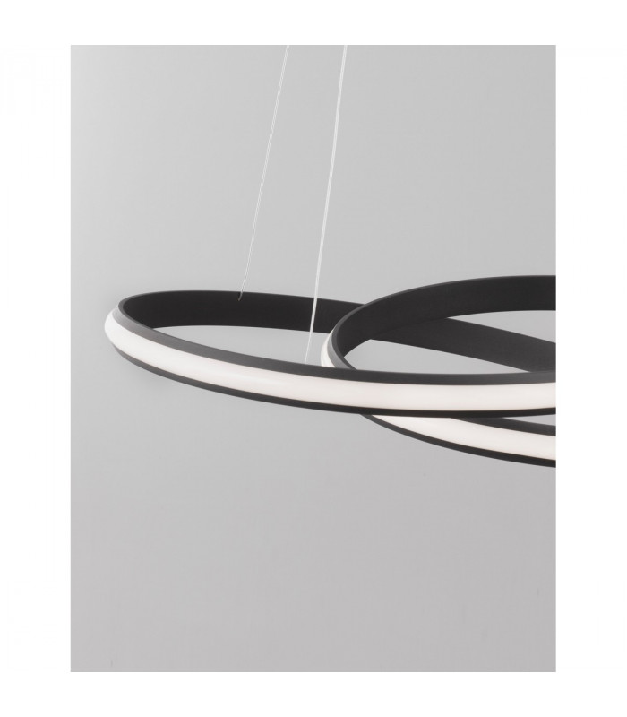 Malvi Integrated LED Pendant Ceiling Light Sandy Black Aluminium LED 32W 2745Lm 3000K-4