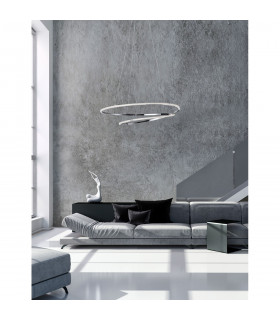 Viareggio Integrated LED Pendant Ceiling Light Chrome Aluminium LED 29W 2000Lm 3000K-2