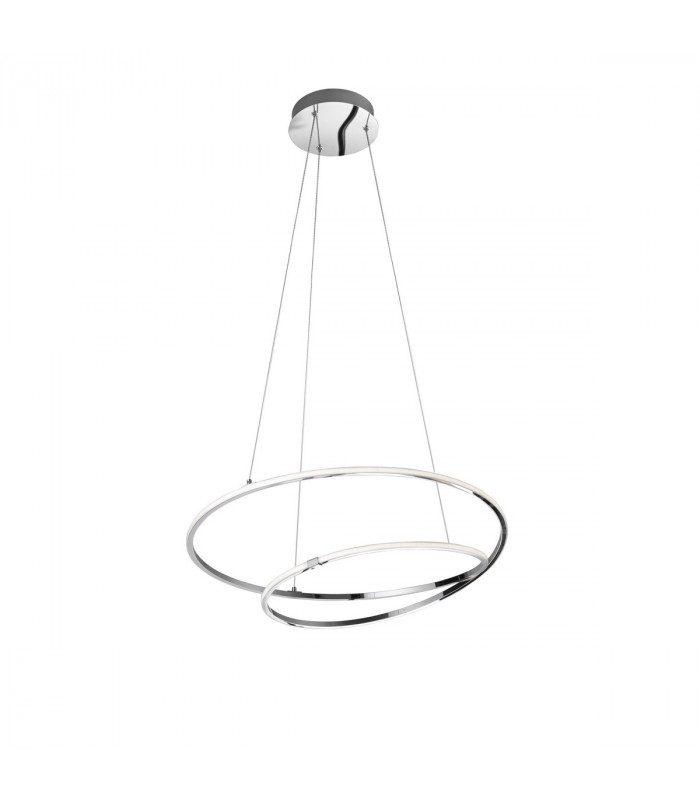 Viareggio Integrated LED Pendant Ceiling Light Chrome Aluminium LED 29W 2000Lm 3000K-3
