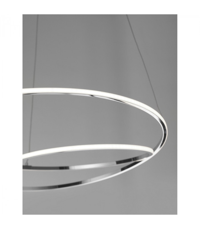 Viareggio Integrated LED Pendant Ceiling Light Chrome Aluminium LED 29W 2000Lm 3000K-4