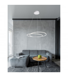 Viareggio Integrated LED Pendant Ceiling Light White Aluminium LED 29W 2000Lm 3000K-2