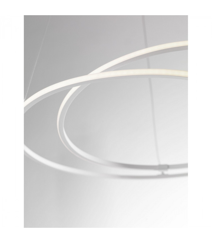 Viareggio Integrated LED Pendant Ceiling Light White Aluminium LED 29W 2000Lm 3000K-3