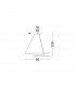 Viareggio Integrated LED Pendant Ceiling Light White Aluminium LED 29W 2000Lm 3000K-4