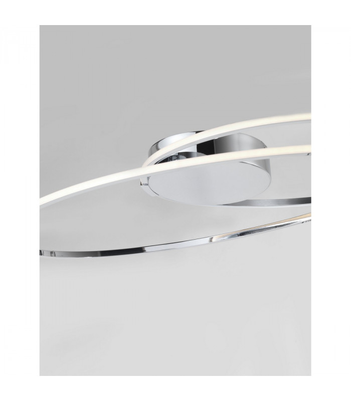 Viareggio Integrated LED Semi Flush Light Chrome Aluminium LED 28W 1950Lm 3000K-5