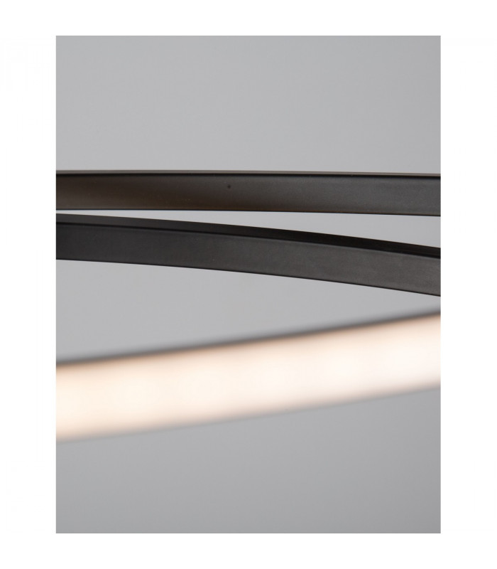 Viareggio Integrated LED Semi Flush Light Matt Black Aluminium LED 28W 1950Lm 3000K-7