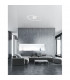 Viareggio Integrated LED Semi Flush Light White Aluminium LED 28W 1950Lm 3000K-2