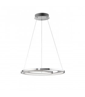 Galaxy Integrated LED Pendant Ceiling Light Chrome Aluminium White Metal LED 47.5W 2280Lm 3000K-1