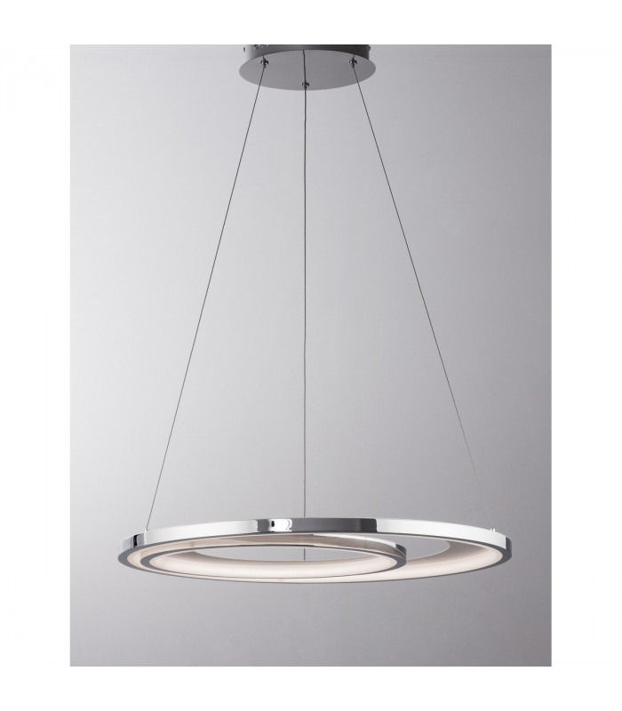 Galaxy Integrated LED Pendant Ceiling Light Chrome Aluminium White Metal LED 47.5W 2280Lm 3000K-4