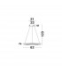 Galaxy Integrated LED Pendant Ceiling Light Chrome Aluminium White Metal LED 47.5W 2280Lm 3000K-10