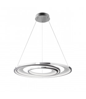 Galaxy Integrated LED Pendant Ceiling Light Chrome Aluminium White Metal LED 85W 4080Lm 3000K-1