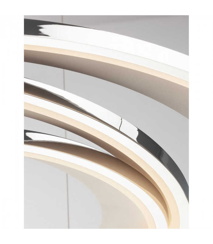 Galaxy Integrated LED Pendant Ceiling Light Chrome Aluminium White Metal LED 85W 4080Lm 3000K-4