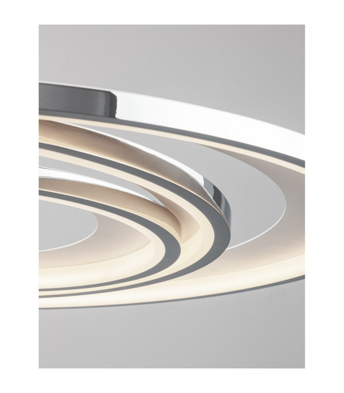Galaxy Integrated LED Pendant Ceiling Light Chrome Aluminium White Metal LED 85W 4080Lm 3000K-5