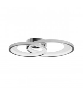 Galaxy Integrated LED Semi Flush Light Chrome Aluminium White Metal LED 34.5W 1656Lm 3000K-1