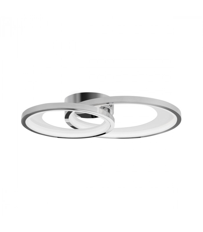 Galaxy Integrated LED Semi Flush Light Chrome Aluminium White Metal LED 34.5W 1656Lm 3000K-1