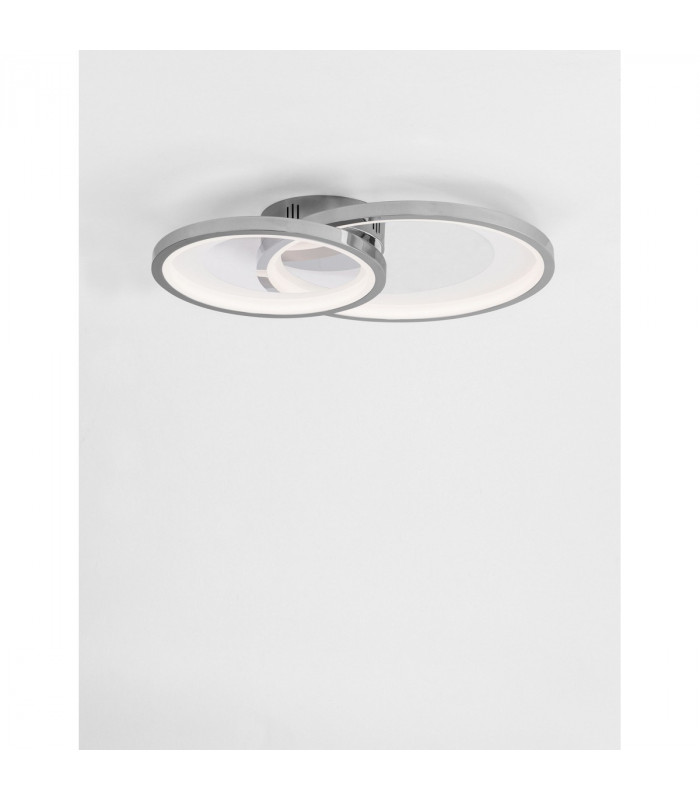 Galaxy Integrated LED Semi Flush Light Chrome Aluminium White Metal LED 34.5W 1656Lm 3000K-2