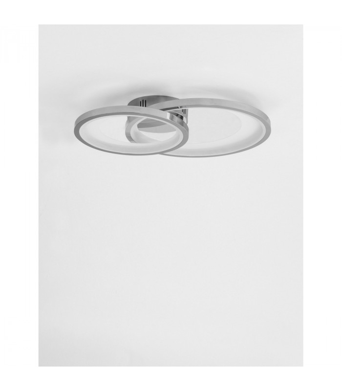 Galaxy Integrated LED Semi Flush Light Chrome Aluminium White Metal LED 34.5W 1656Lm 3000K-3