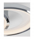 Galaxy Integrated LED Semi Flush Light Chrome Aluminium White Metal LED 34.5W 1656Lm 3000K-4