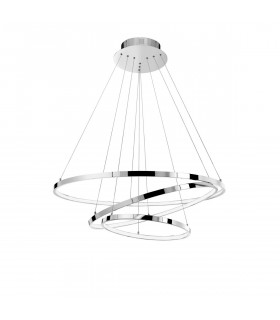 Aria Integrated LED Pendant Ceiling Light Chrome Aluminium Adjustable LED 145W 8100Lm 3000K-1