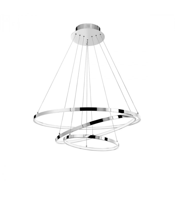 Aria Integrated LED Pendant Ceiling Light Chrome Aluminium Adjustable LED 145W 8100Lm 3000K-1