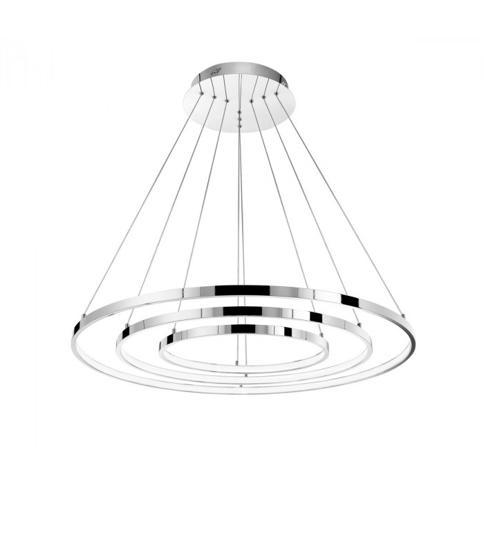 Aria Integrated LED Pendant Ceiling Light Chrome Aluminium Adjustable LED 145W 8100Lm 3000K-3