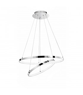 Aria Integrated LED Pendant Ceiling Light Chrome Aluminium Adjustable LED 85W 4500Lm 3000K-1