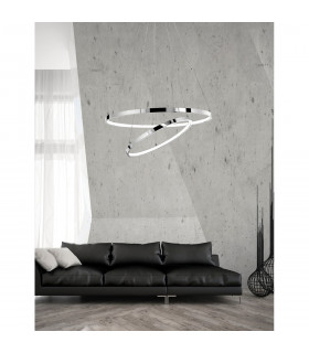 Aria Integrated LED Pendant Ceiling Light Chrome Aluminium Adjustable LED 85W 4500Lm 3000K-2