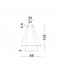 Aria Integrated LED Pendant Ceiling Light Chrome Aluminium Adjustable LED 85W 4500Lm 3000K-4