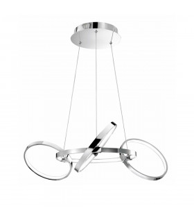 Foligno Integrated LED Pendant Ceiling Light Chrome Aluminium Adjustable LED 39W 2340Lm 3000K Dimmable-1