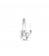 Foligno Integrated LED Pendant Ceiling Light Chrome Aluminium Adjustable LED 39W 2340Lm 3000K Dimmable-3