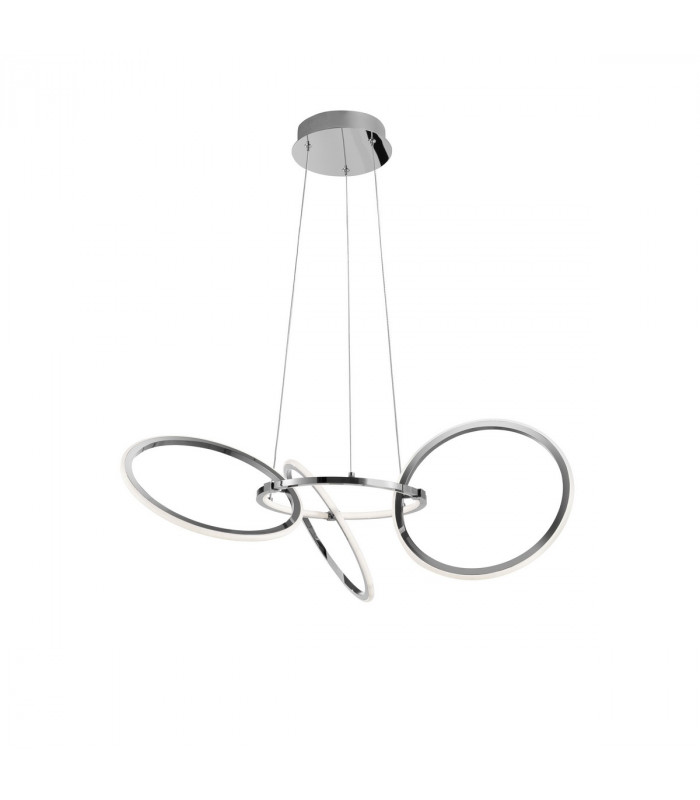Dante Integrated LED Pendant Ceiling Light Chrome Aluminium Adjustable LED 39W 1900Lm 3000K-3
