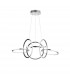 Dante Integrated LED Pendant Ceiling Light Chrome Aluminium Adjustable LED 50W 3000KLm 3000K-1