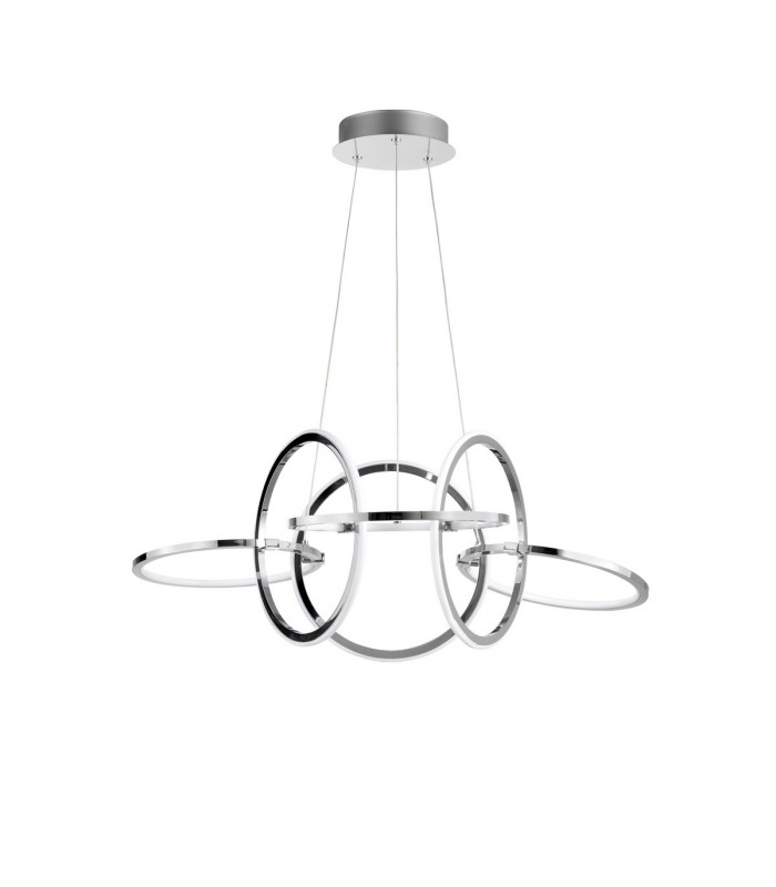 Dante Integrated LED Pendant Ceiling Light Chrome Aluminium Adjustable LED 50W 3000KLm 3000K-1
