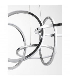 Dante Integrated LED Pendant Ceiling Light Chrome Aluminium Adjustable LED 50W 3000KLm 3000K-2