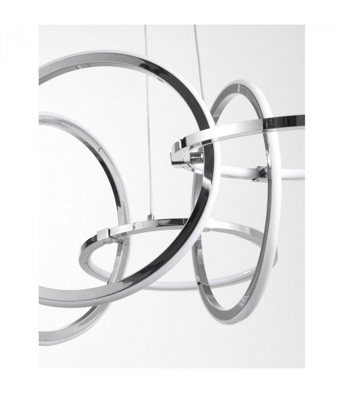 Dante Integrated LED Pendant Ceiling Light Chrome Aluminium Adjustable LED 50W 3000KLm 3000K-2