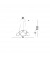 Dante Integrated LED Pendant Ceiling Light Chrome Aluminium Adjustable LED 50W 3000KLm 3000K-3