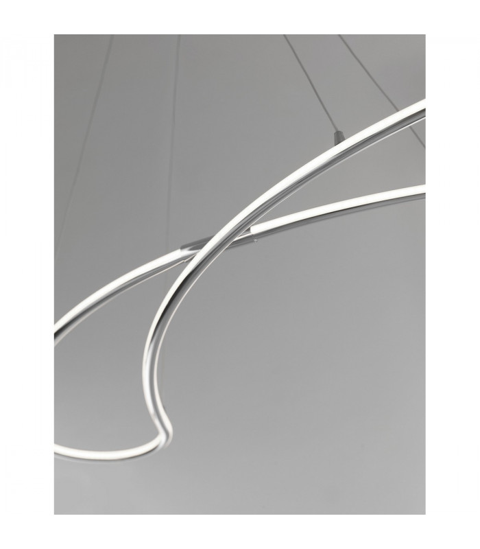 Martino Bar Pendant Ceiling Light Chrome Aluminium LED 33W 2150Lm 3000K-3