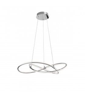 Martino Integrated LED Pendant Ceiling Light Chrome Aluminium LED 50W 3250Lm 3000K-1