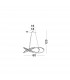 Martino Integrated LED Pendant Ceiling Light Chrome Aluminium LED 50W 3250Lm 3000K-4