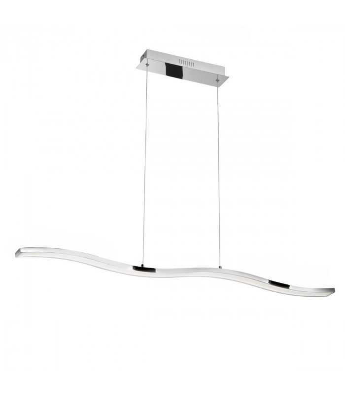 Cesena Bar Pendant Ceiling Light Chrome Aluminium LED 42W 2750Lm 3000K-1